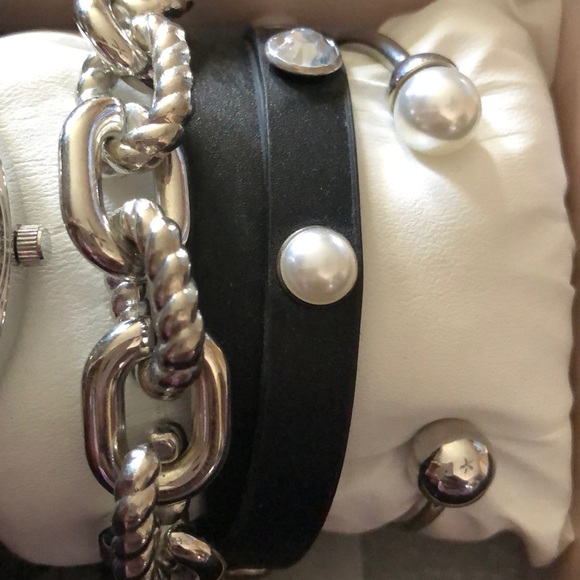 Black & Silver Watch & Bracelet Gift Set - Picture 4 of 6